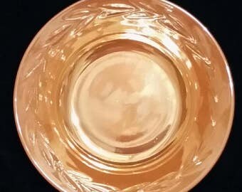 Vintage Fire King. Peach Luster Fire King Laurel Dessert Bowls.
