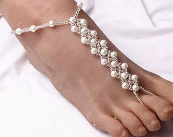 BEACH FOOT JEWELRY Chakra Gemstones Barefoot Sandal Anklet