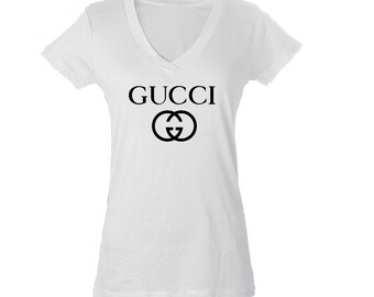 Gucci Inspired Graphic V-Neck or T- Shirt Glitter Option