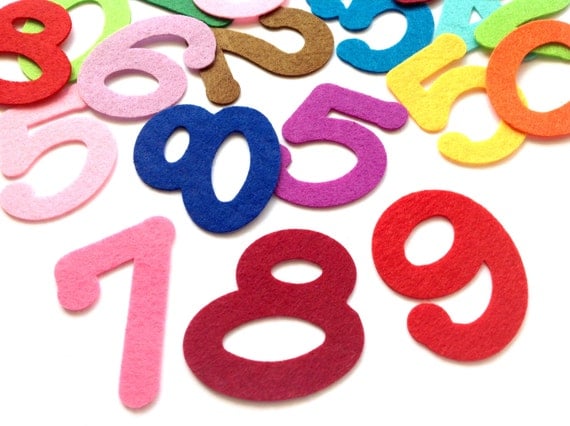 Felt Numbers Felt Cut Outs For Crafting And Sewing Felt