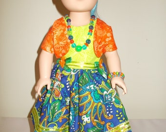18 Inch Bright and Pretty Sundress and Bolero