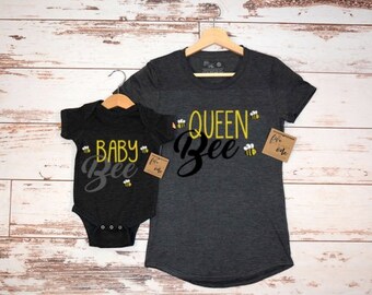 SVG and DXF Queen Bee-Baby Bee