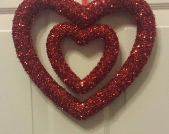 Valentine wreath / heart wreath / front door wreath / door wreath / holiday wreath