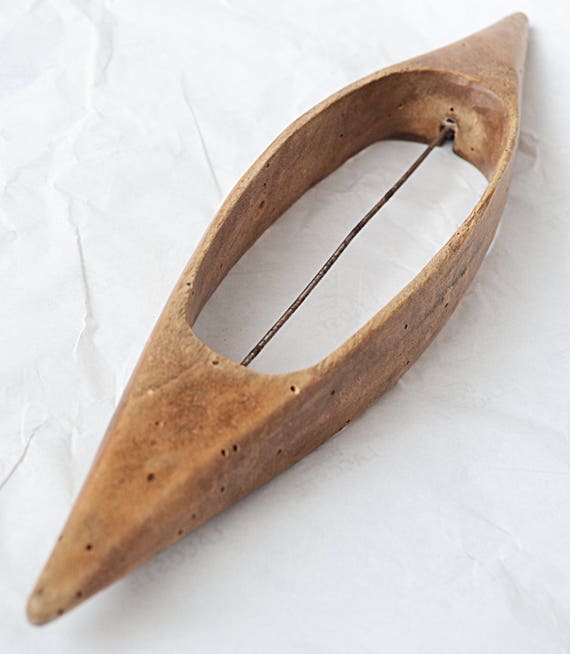 Antique Loom Shuttle, Weaving Flying Shuttle, Primitive Wall Decor