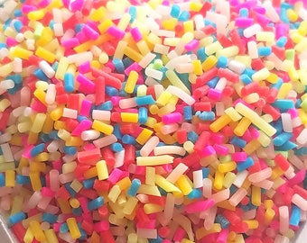 10grams- kawaii polymer clay fake sprinkles candy STYLE #2 decoden phone case decor supply resin dessert cabochon pink blue yellow white