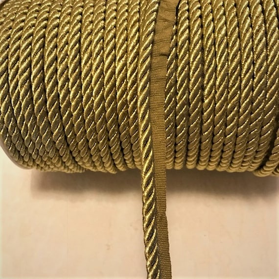 Metallic GOLD 6.5mm Piping cording Basic Trim Cord With Sewing