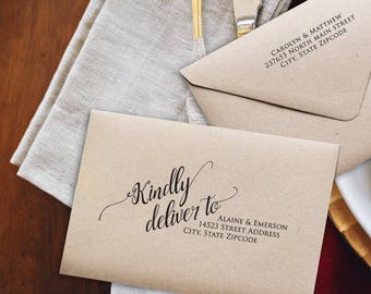 Calligraphy Envelope Printable Envelope Template Wedding