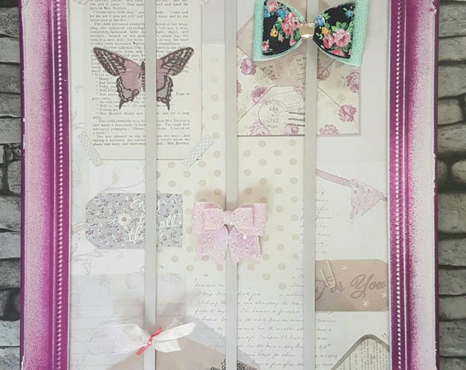 Bow holder, hair bow holder, hair bow display, bow display frame, hair bow display frame