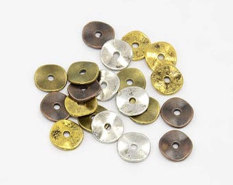 25 pc Mixed Wavy Disc Spacers approx 10mm