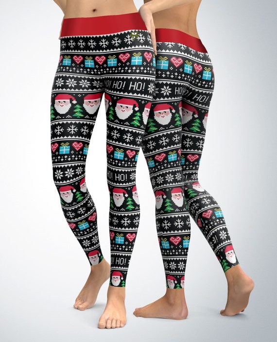 Ugly Christmas Sweater Leggings Womens Leggings Capri