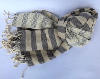TURKISH TOWEL- Striped Pestemal, Peshtamal, Turkish Bath, Beach Towel, Yoga Towel, Baby Blanket, Sarong, Fouta …