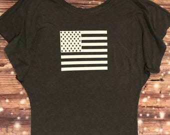 American flag on flowy T