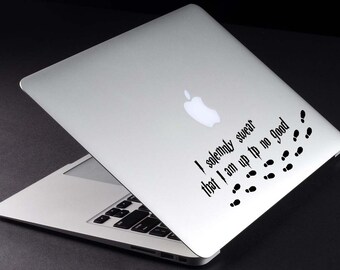 Harry Potter Decal I Solemnly Swear That I Am Up To No Good Decal Macbook Sticker Mischief Managed Decal