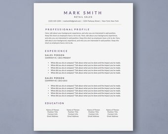 Professional Resume Template Instant Download - Professional CV Template - Modern Word Resume - Ms Word *INSTANT DOWNLOAD*