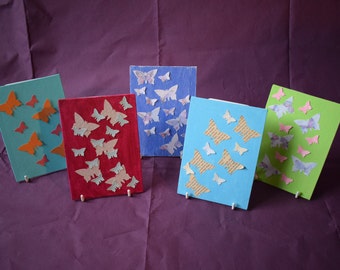 Items similar to custom handmade 3D paper butterfly canvas, butterflies ...