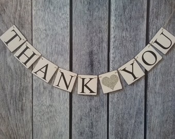 THANK YOU banner, wedding banner, wedding sign, thank you sign, wedding photo prop, wedding thank you banner, thank you photo prop