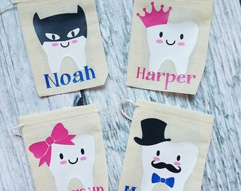 Tooth Fairy Bag, Tooth Fairy Tooth Holder, Tooth Fairy Pillow, Tooth Bag, Personalized Tooth Fairy Gift, Custom Tooth Fairy Bag