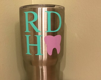 Yeti Decal, Dental Hygiene Decal, Tooth Decal, Dental Assistant Decal, Dental, Car Decal, Bumper Sticker, RDH Vinyl Decal, Yeti Decal