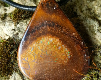 Australian boulder Opal pendant