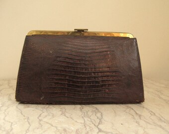 1950's vintage crocodile bag
