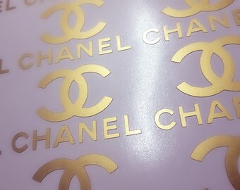 Set of 15 Chanel stickers Designer logo Planner sticker Envelope seals Chanel party Gift wrapping Famous logo
