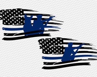 Download American eagle flag thin blue line svg Clipart Cut Files