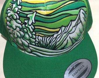 Items similar to Paint Drop- hand painted snapback on Etsy
