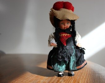 Vintage West German souvenir doll in tradition costume