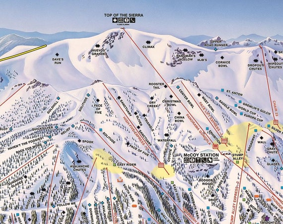 2014 MAMMOTH MOUNTAIN Ski Map