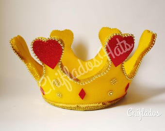 Alice in Wonderland Queen of Hearts Crown Headpiece Party Hat