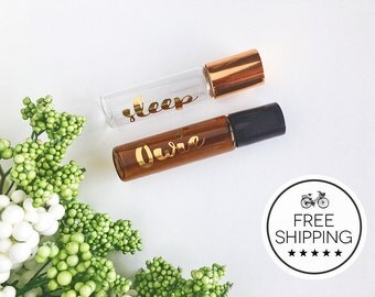 Roller Oil Labels for Essential Oil Roller Ball Bottle ~ Set of 4 ~ Free Shipping ~ vinyl oil labels ~ Roller Sticker ~ Essential Oil Labels