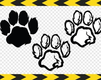 Paw print SVG Decal Clipart Cuttable designs Cut files for Silhouette Cricut DXF PDF Png
