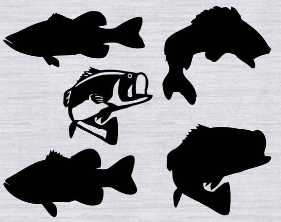 Bass SVG Bundle Fishing SVG Cutting Template and clipart