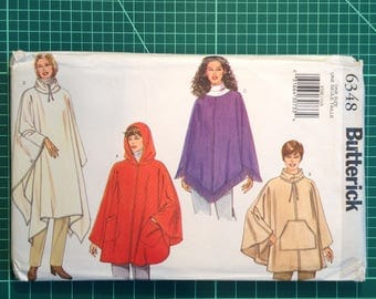 Uncut Sewing Pattern - Butterick 6348 Misses' poncho, cape