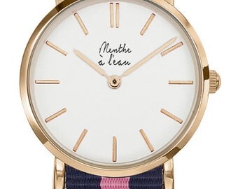 Montre Femme bleu rose