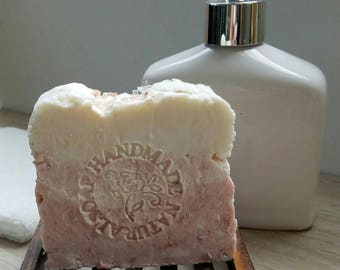 All Natural Soap / Pink Clay Soap / Artisan Soap / Rustic Soap / Hot Process Soap / Handmade Soap / Homemade Soap / Vegan / Gift / Bath