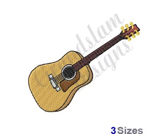Acoustic Guitar - Machine Embroidery Design