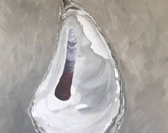 Oyster Painting Acrylic 24 x 20 1-3/4" depth canvas by Melissa Meeks
