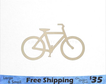 Bicycle Shape - Large & Small - Pick Size - Laser Cut Unfinished Wood Cutout Shapes (SO-0075)