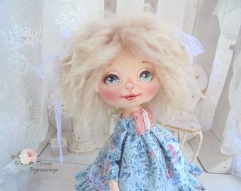 Art doll, fabric doll, rag doll, textile doll, interior doll, OOAK doll, cloth doll, home decor, vintage doll, Doll, Soft doll