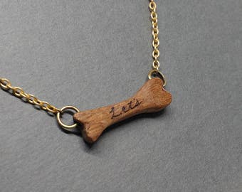 Let's Bone Necklace, Wood Bone, Night Out Necklace, Let's Bone Bracelet