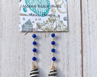 Blue - Anika Fabart Phool Kali Shell Earrings