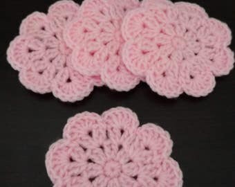 Crochet Flower Coasters- Set of 4