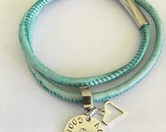 Silver Handstamped Charm