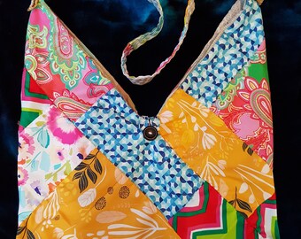 Kantha Origami Bento Bag 2 - OOAK