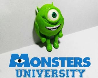 mike wazowski-Handmade polymer clay figurine