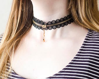 Black Choker Necklace Original Necklace|for|Girl Gift|for|Her Unique Gifts|for|Young Woman Gift Woman Original Jewelry|for|Her Trend Jewelry