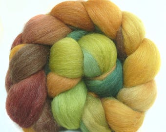 BABY ALPACA SILK CASHMERe roving top handdyed spinning fibre 3.6 oz