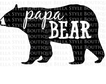 Papa Bear svg cut file
