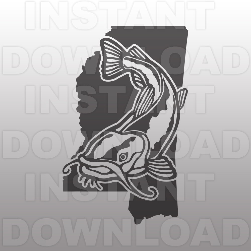 Download Mississippi Catfish Fishing SVG File cricut svg silhouette
